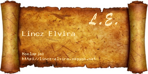 Lincz Elvira névjegykártya